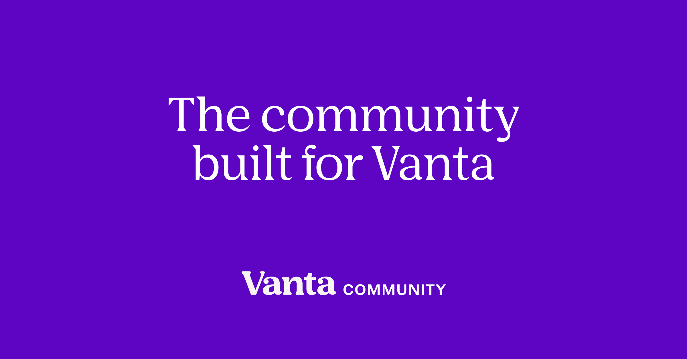 The Vanta Community