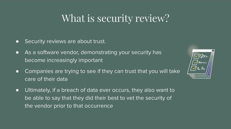 What is security review.