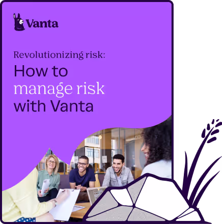 Thumbnail of ebook how to manage risk with Vanta