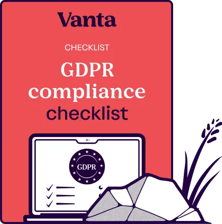Vanta checklist cover: GDPR compliance checklist