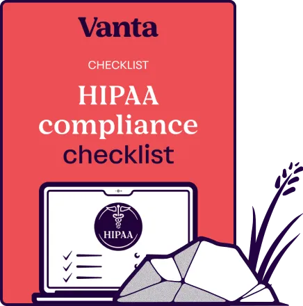 Vanta checklist cover: HIPAA compliance checklist