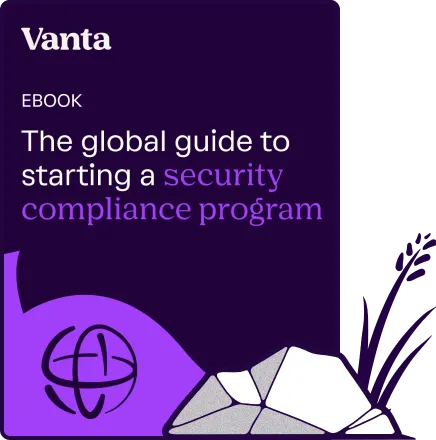 Vanta ebook cover: The global guide to starting a security compliance program