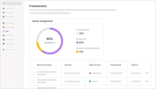 Vanta Frameworks product UI mockup