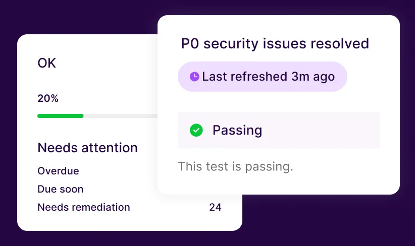 interface showing a passing automated test