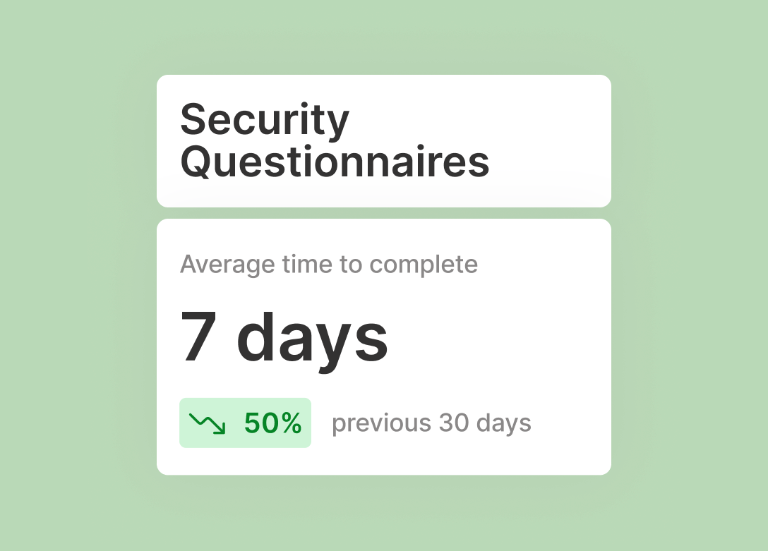security questionnaires UI shot