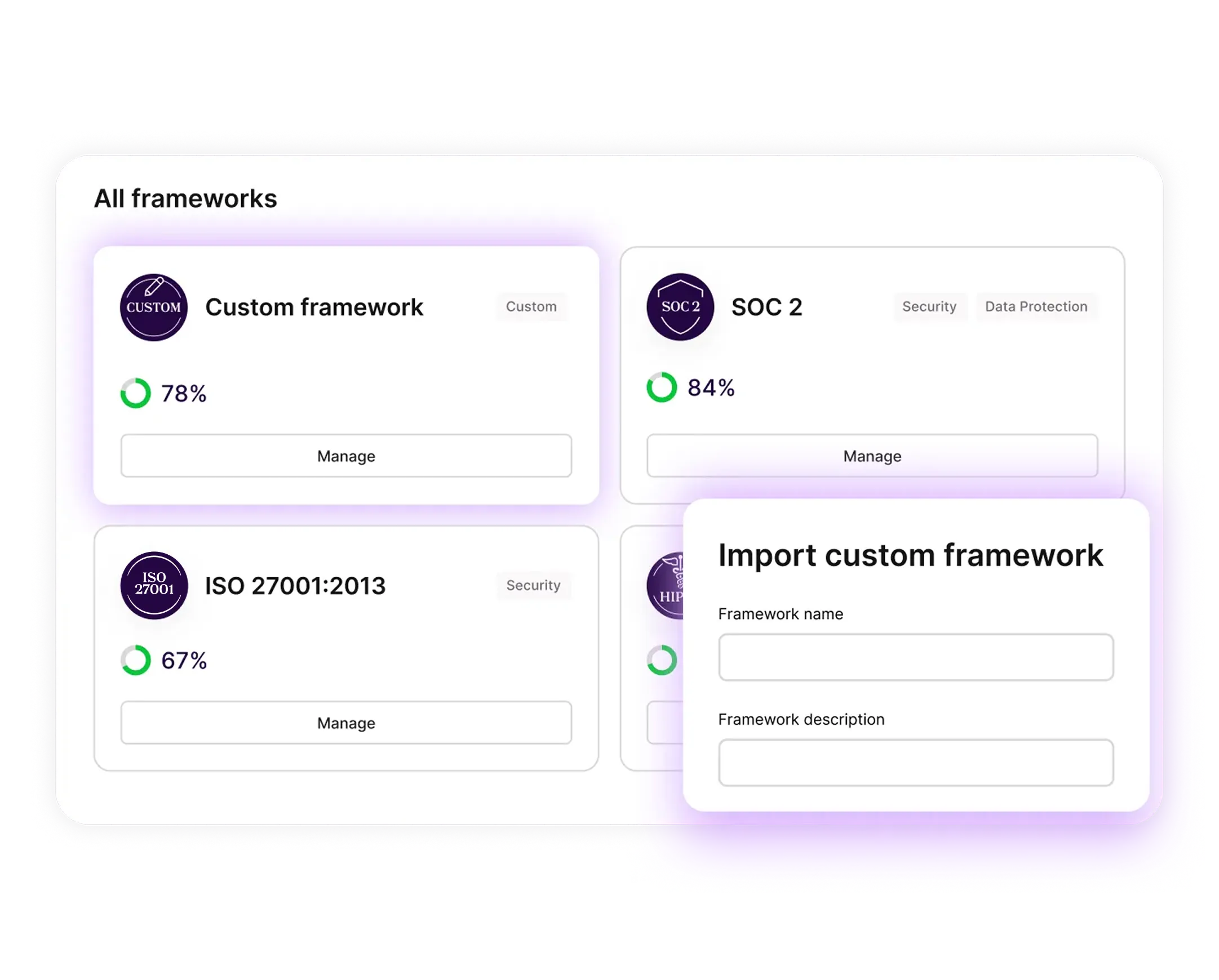 Custom Frameworks UI Mock