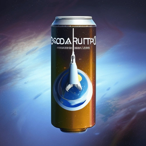 Soda can in space