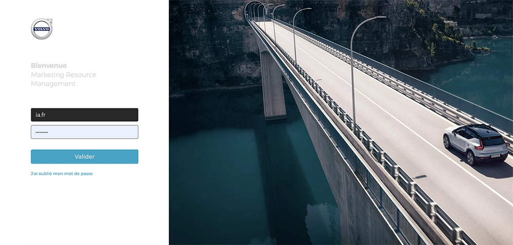 Page d'accueil Volvo DAM