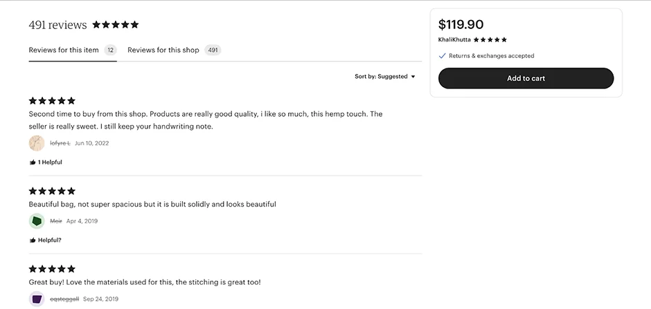 Enable customer reviews and ratings