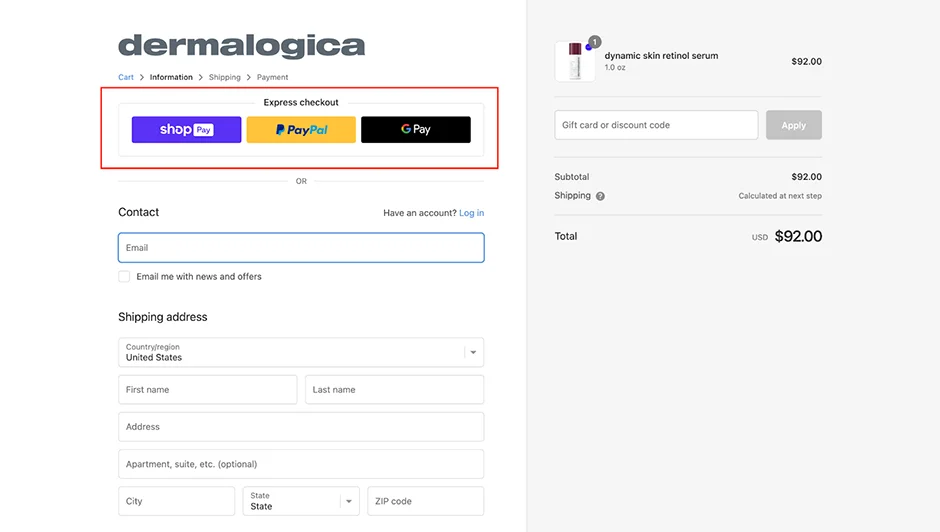 Simplify the checkout process