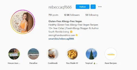 Profil Instagrammeur Rebecca