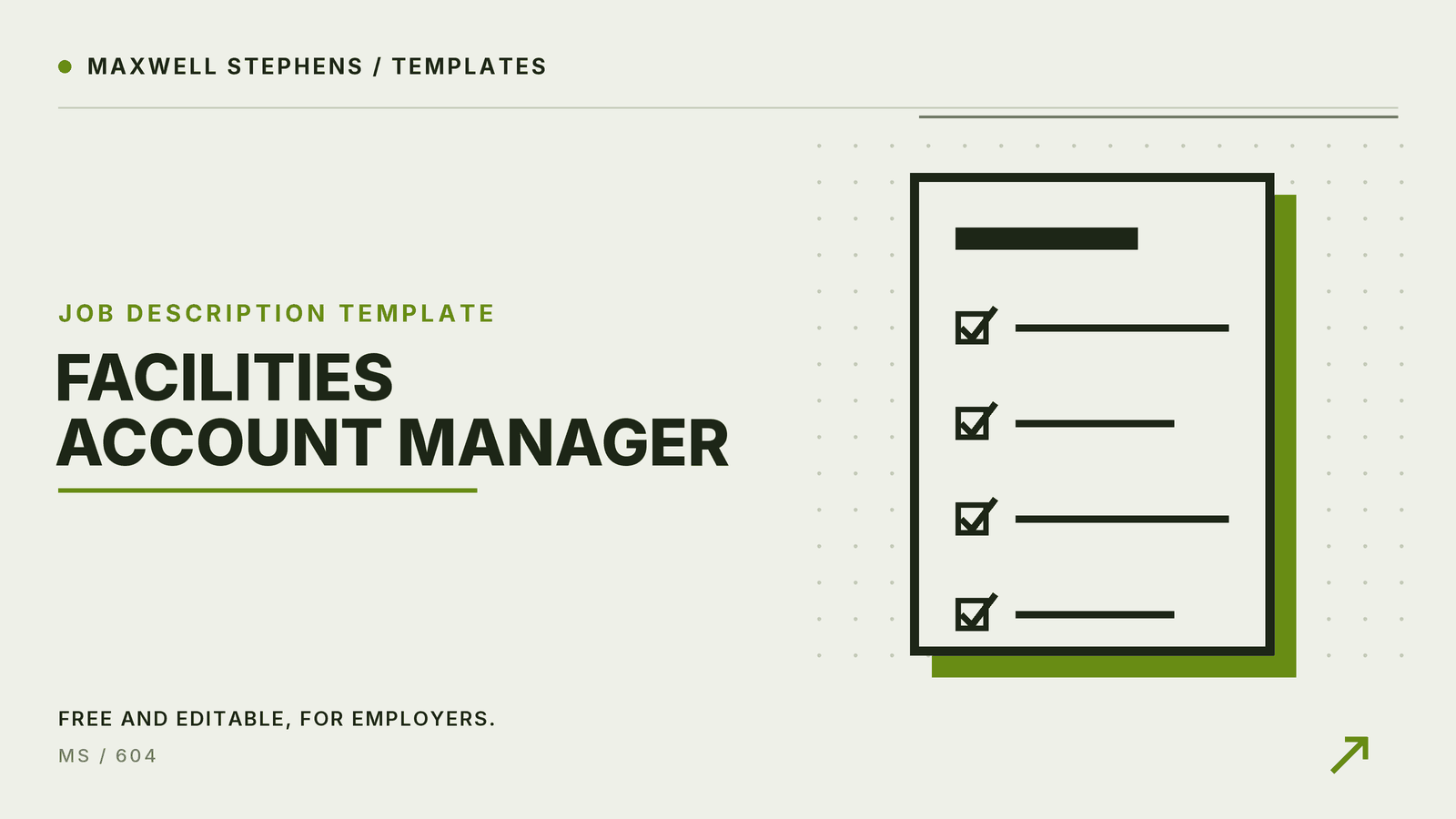 Facilities Account Manager Job Description Template