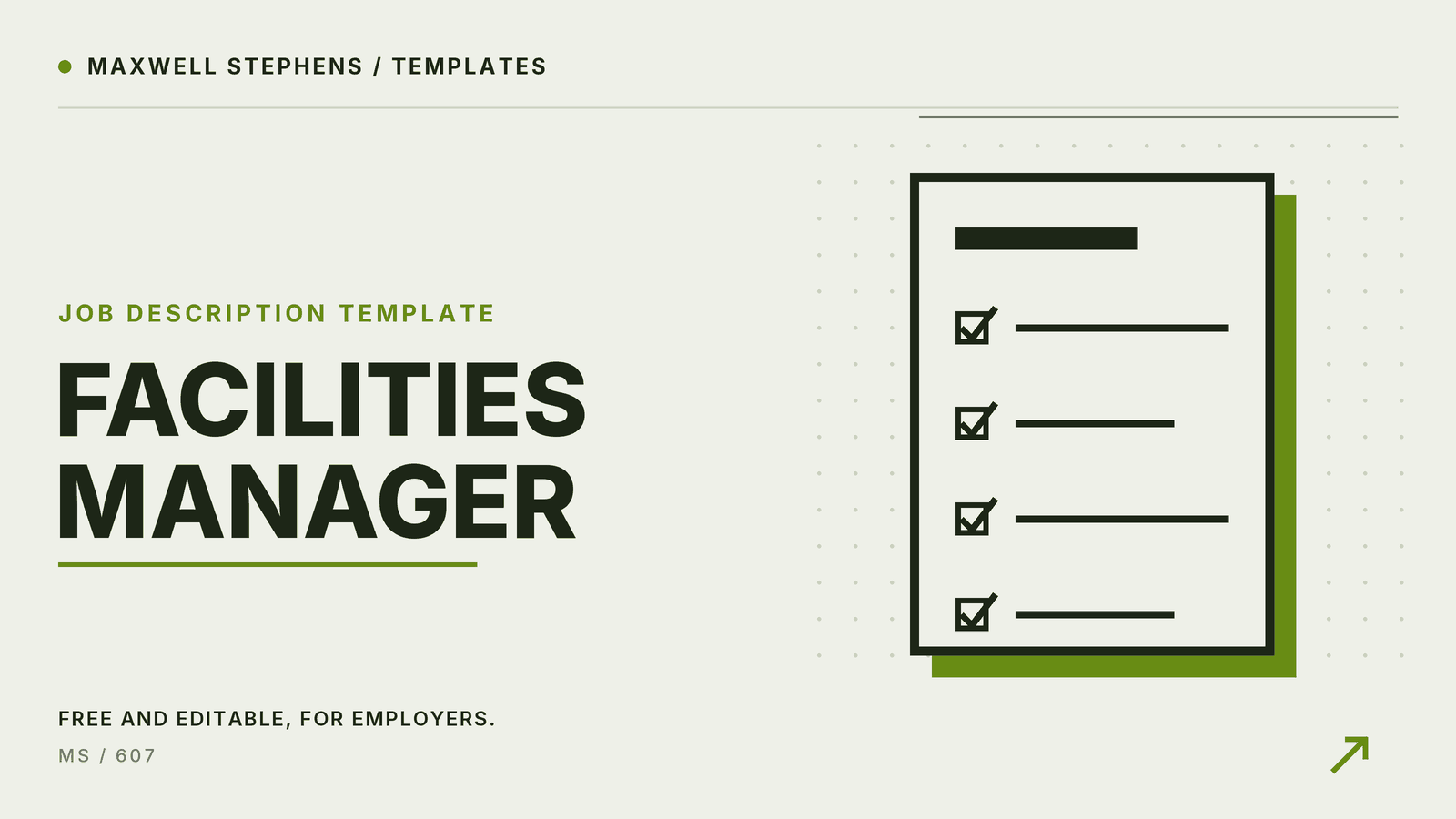 Facilities Manager Job Description Template