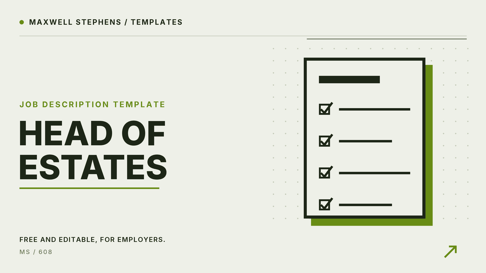 Head of Estates Job Description Template