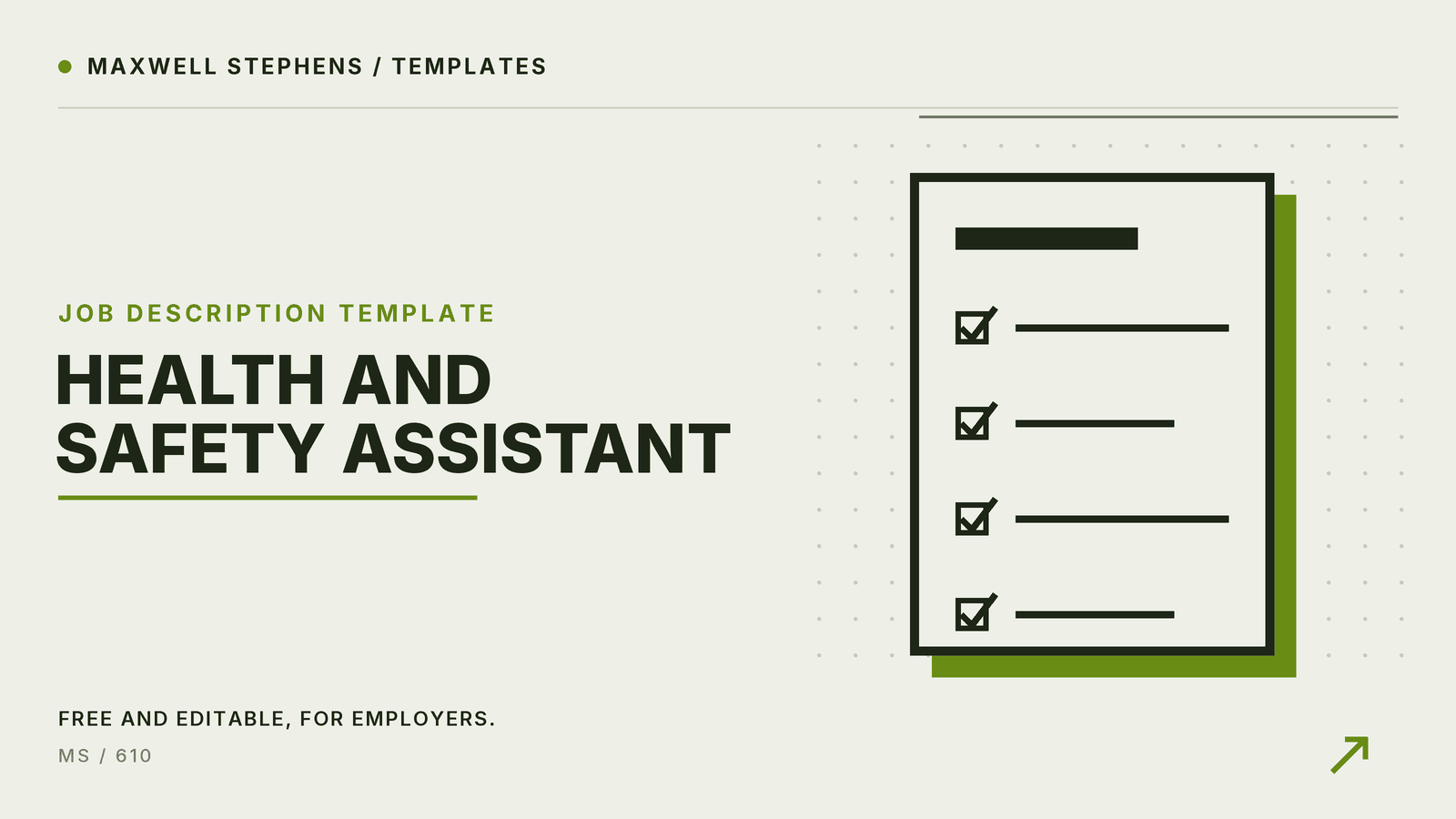 Health and Safety Assistant Job Description Template
