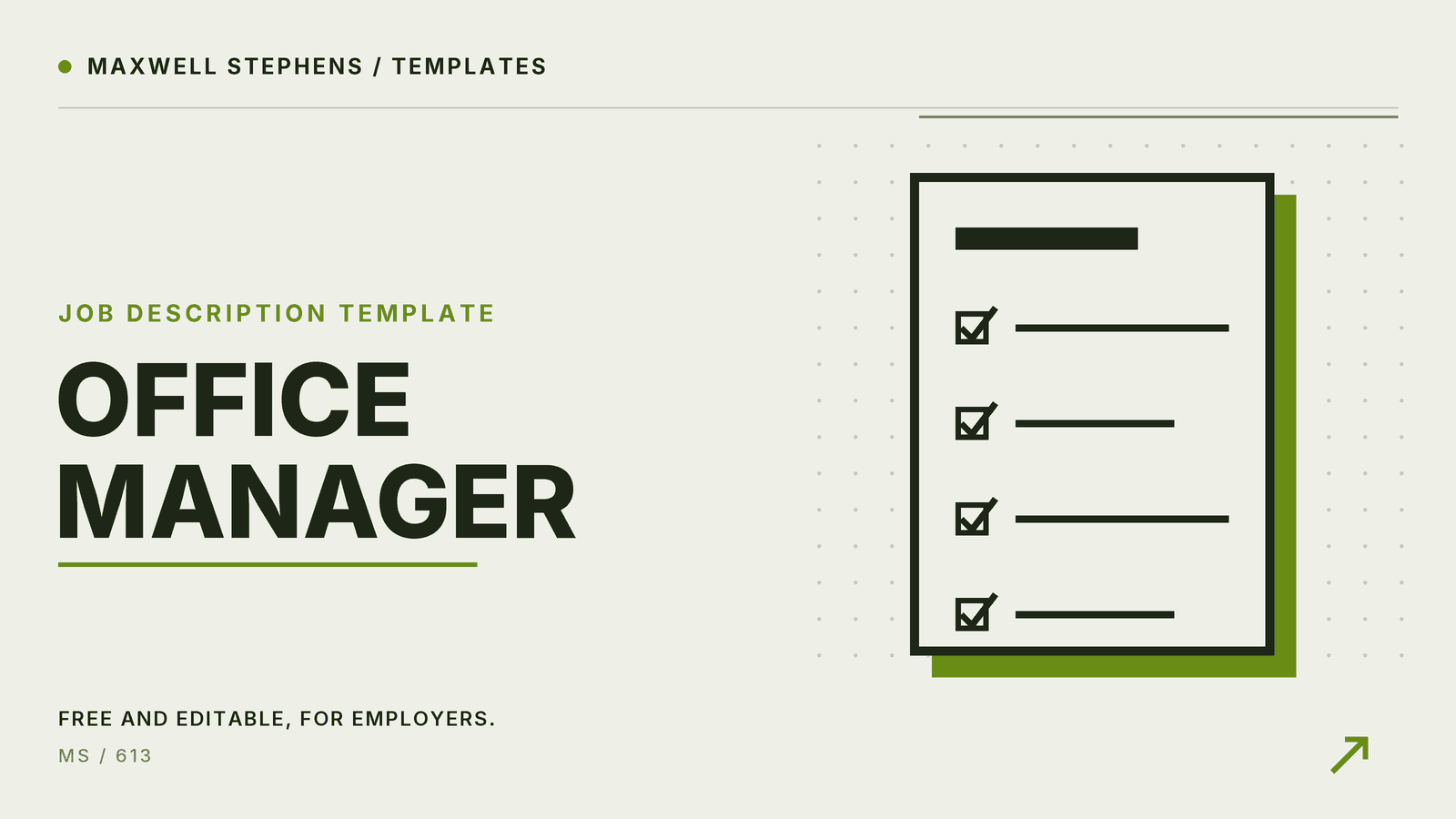Office Manager Job Description Template