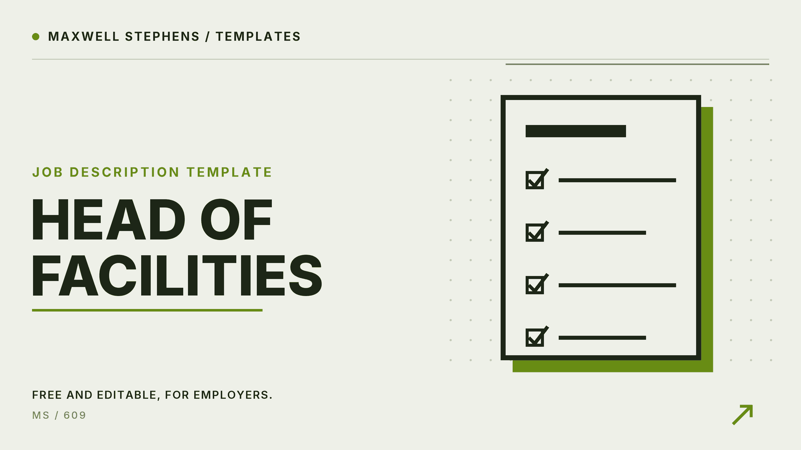 Head of Facilities Job Description Template