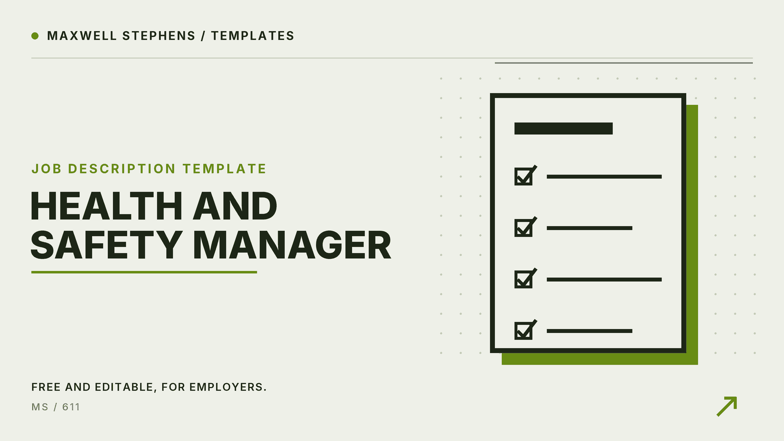 Health and Safety Manager Job Description Template