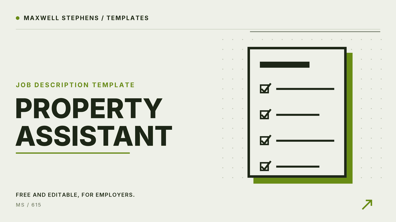 Property Assistant Job Description Template