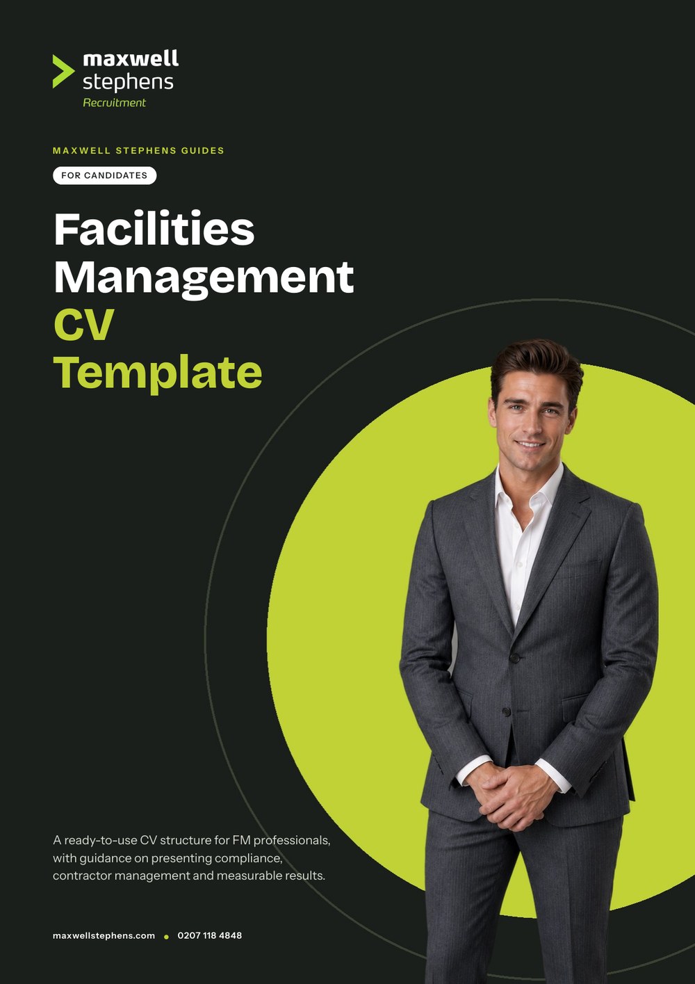 Cover of Facilities Management CV Template, a Maxwell Stephens Guide
