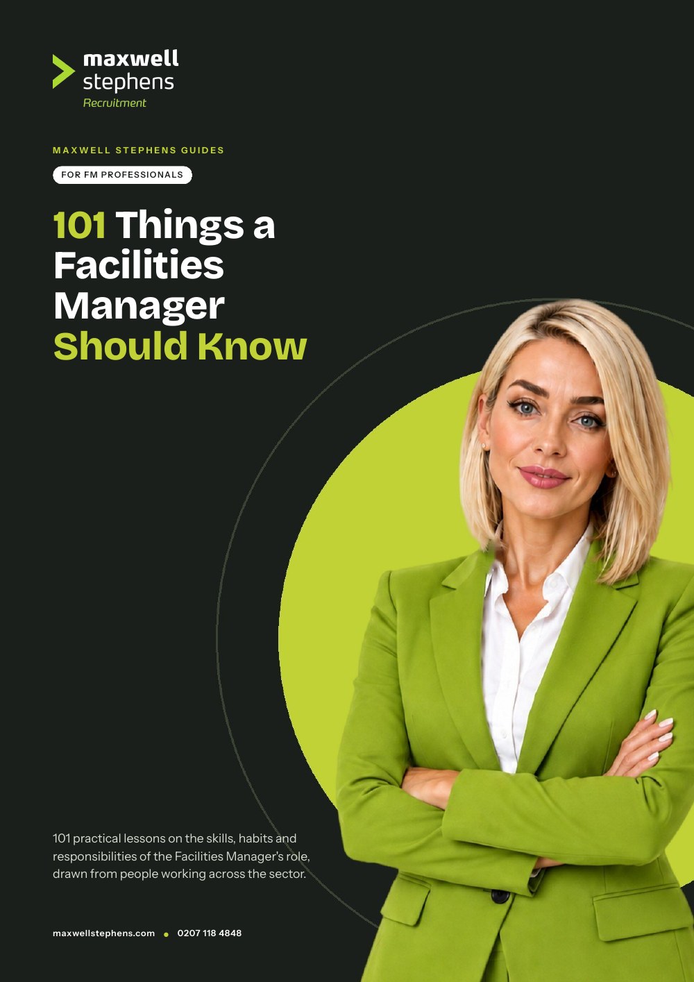 Cover of 101 Things a Facilities Manager Should Know, a Maxwell Stephens Guide