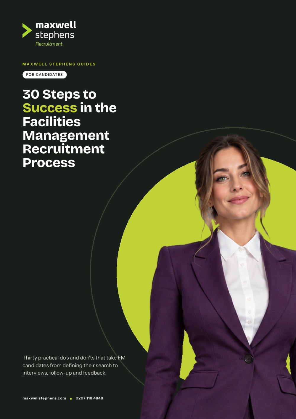 Cover of 30 Steps to Success in the Facilities Management Recruitment Process, a Maxwell Stephens Guide