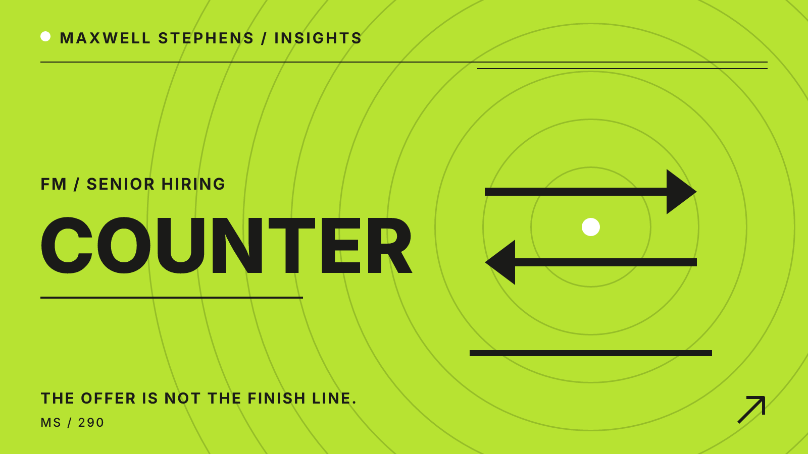 Editorial cover for Counter-Offers in Senior FM Hiring: How to See Them Coming