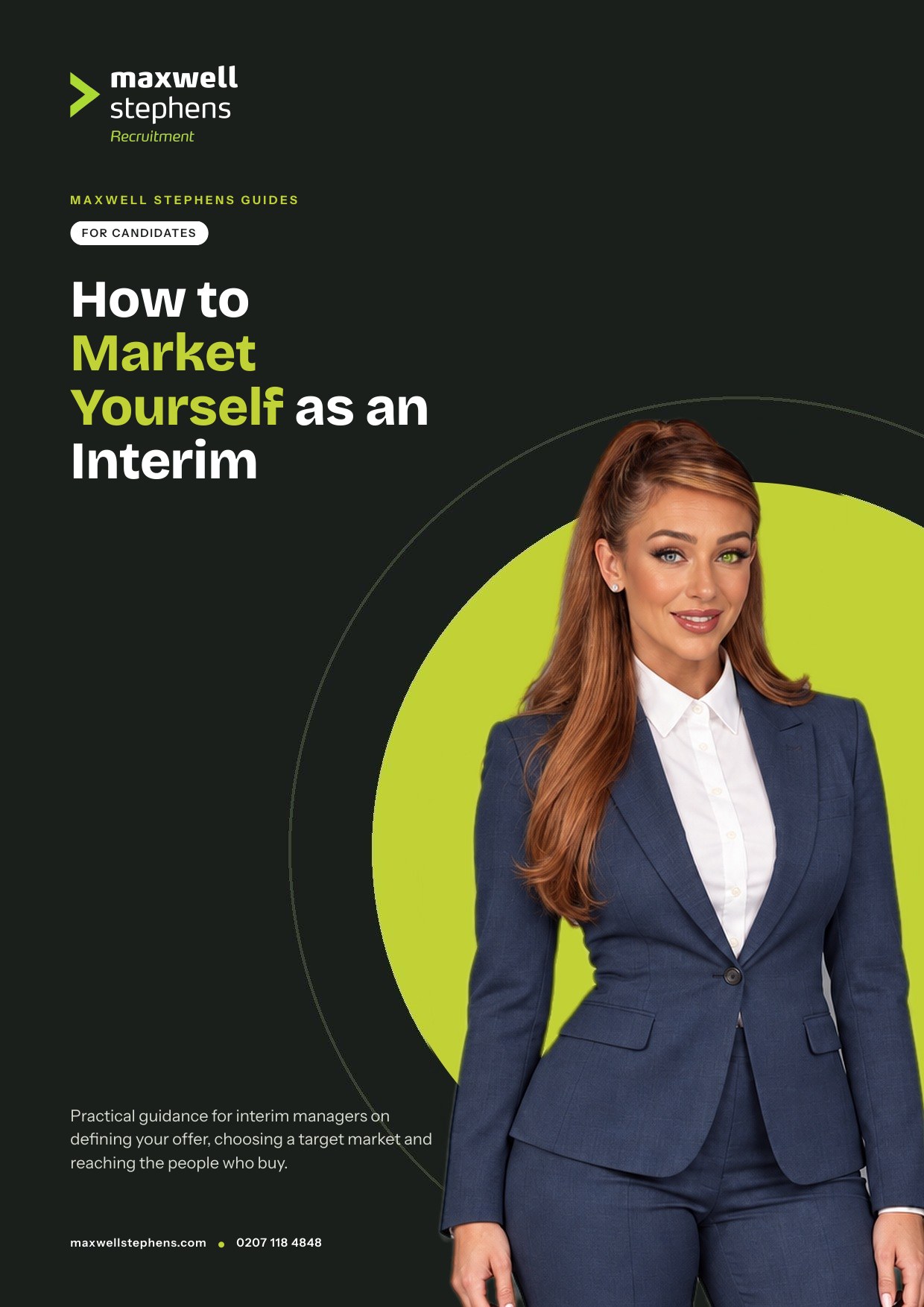 Cover of How to Market Yourself as an Interim, a Maxwell Stephens Guide