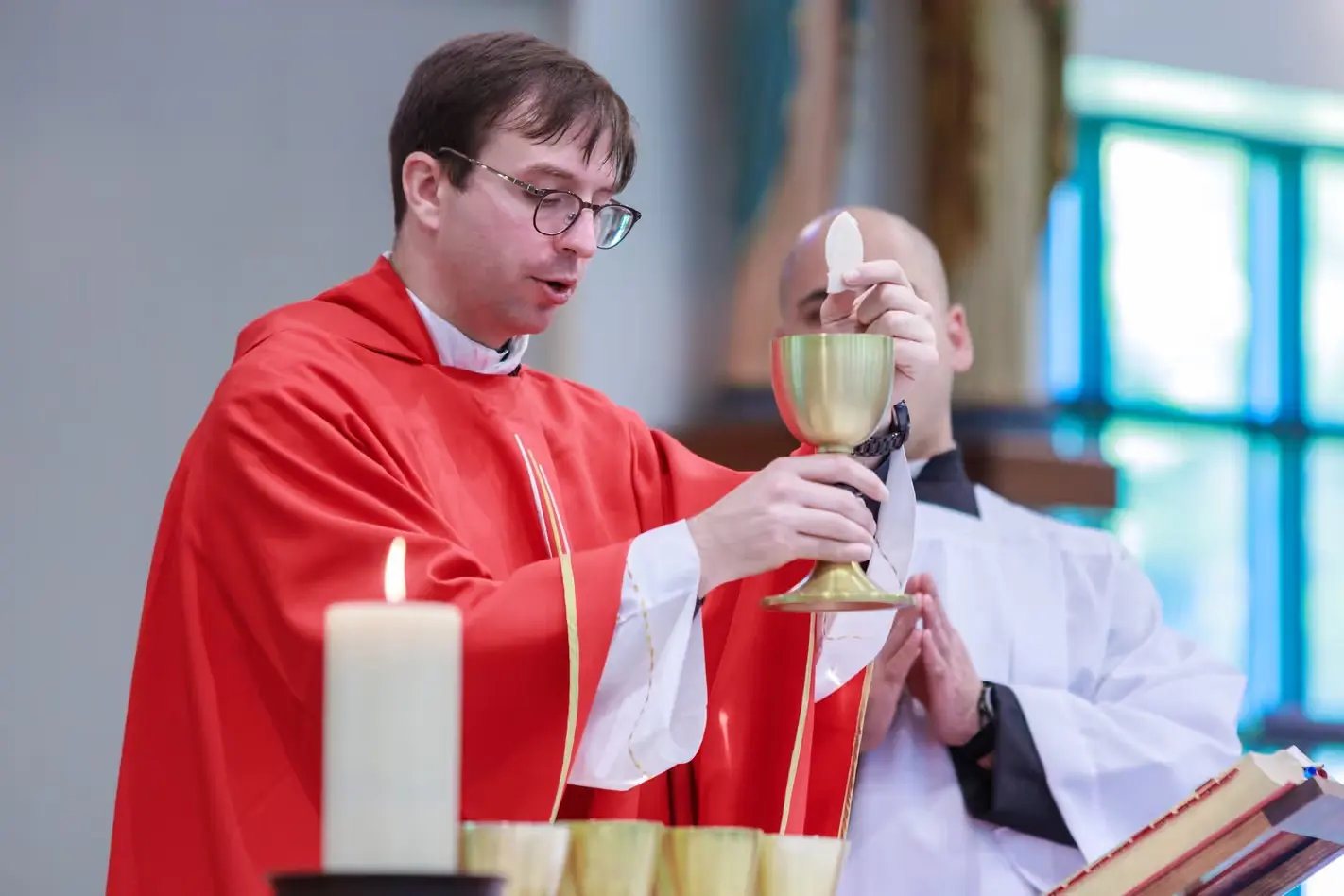 If you are interested in learning about or receiving any of the seven sacraments–Baptism, the Eucharist, Confirmation, Reconciliation, Anointing of the Sick, Holy Matrimony, or Holy Orders–please reach out to our staff.