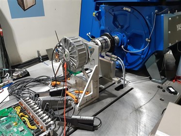 Exro's Coil Driver for electric motors integrated with the HEINZMANN PMS 120 motor on a test bench.