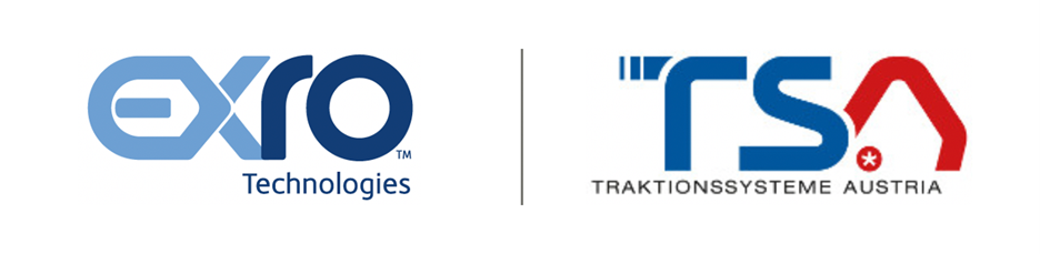 Exro Technologies and Traktionssysteme Austria (TSA) Logos