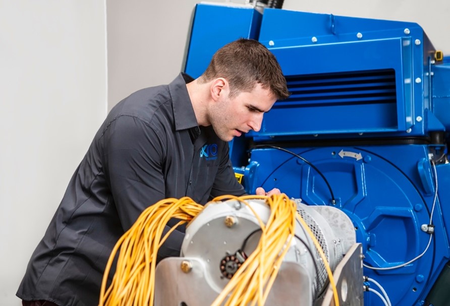 Engineer working at Exro Technologies' Calgary facility.