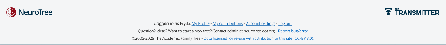 Final footer pairing the Neurotree and The Transmitter logos above account, contact and licence links