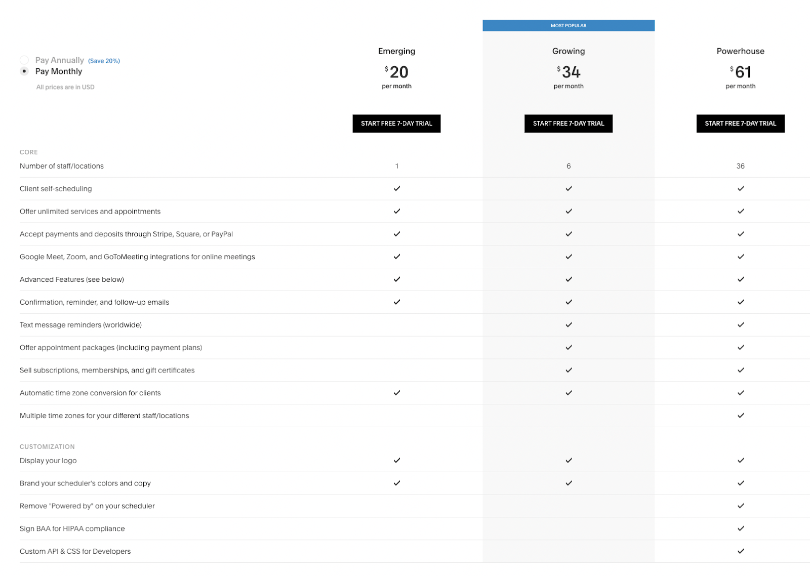 Acuity Scheduling Pricing Plans | Calendly Alternative