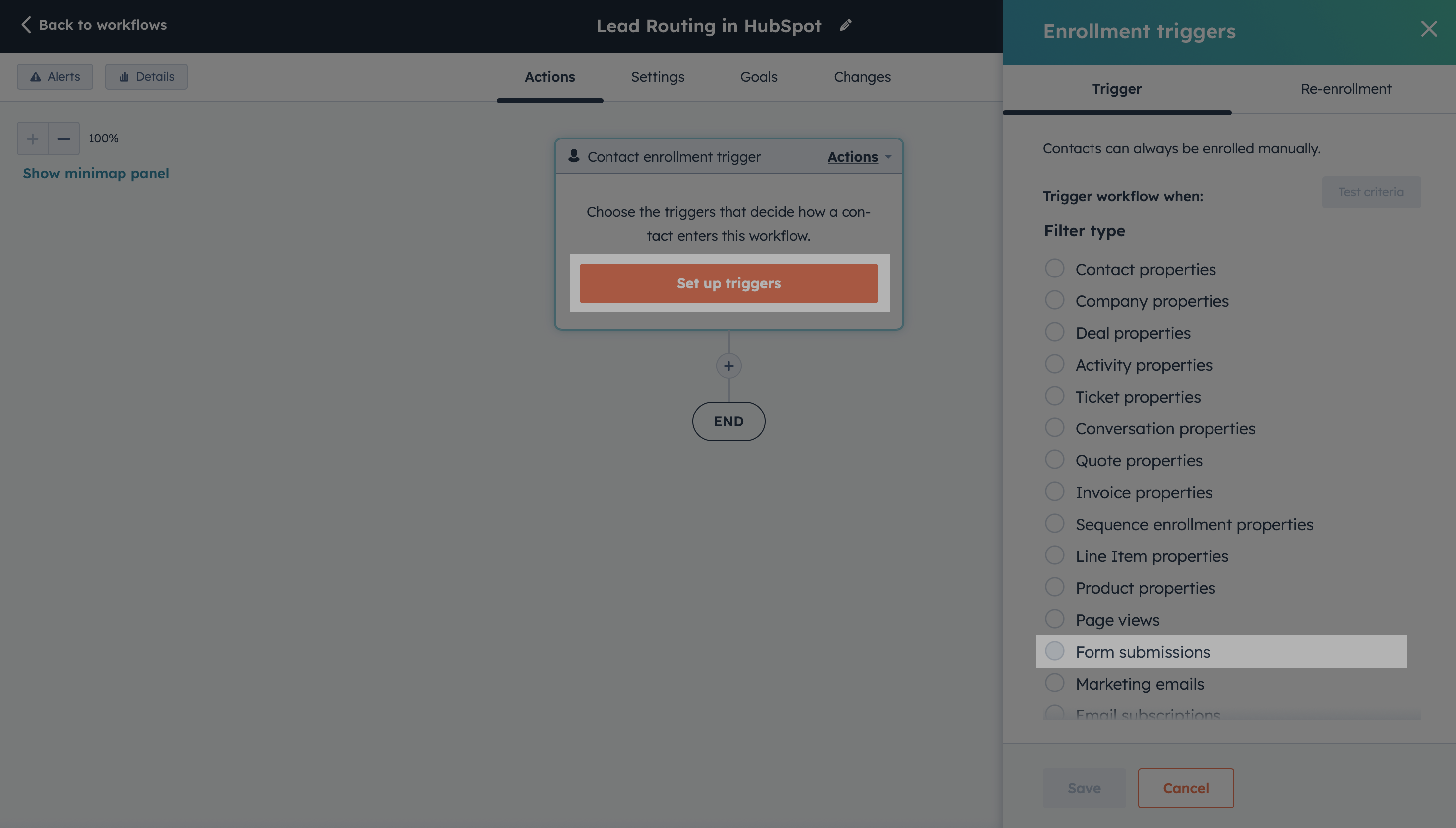 Form submissions trigger in workflows - HubSpot Lead Routing