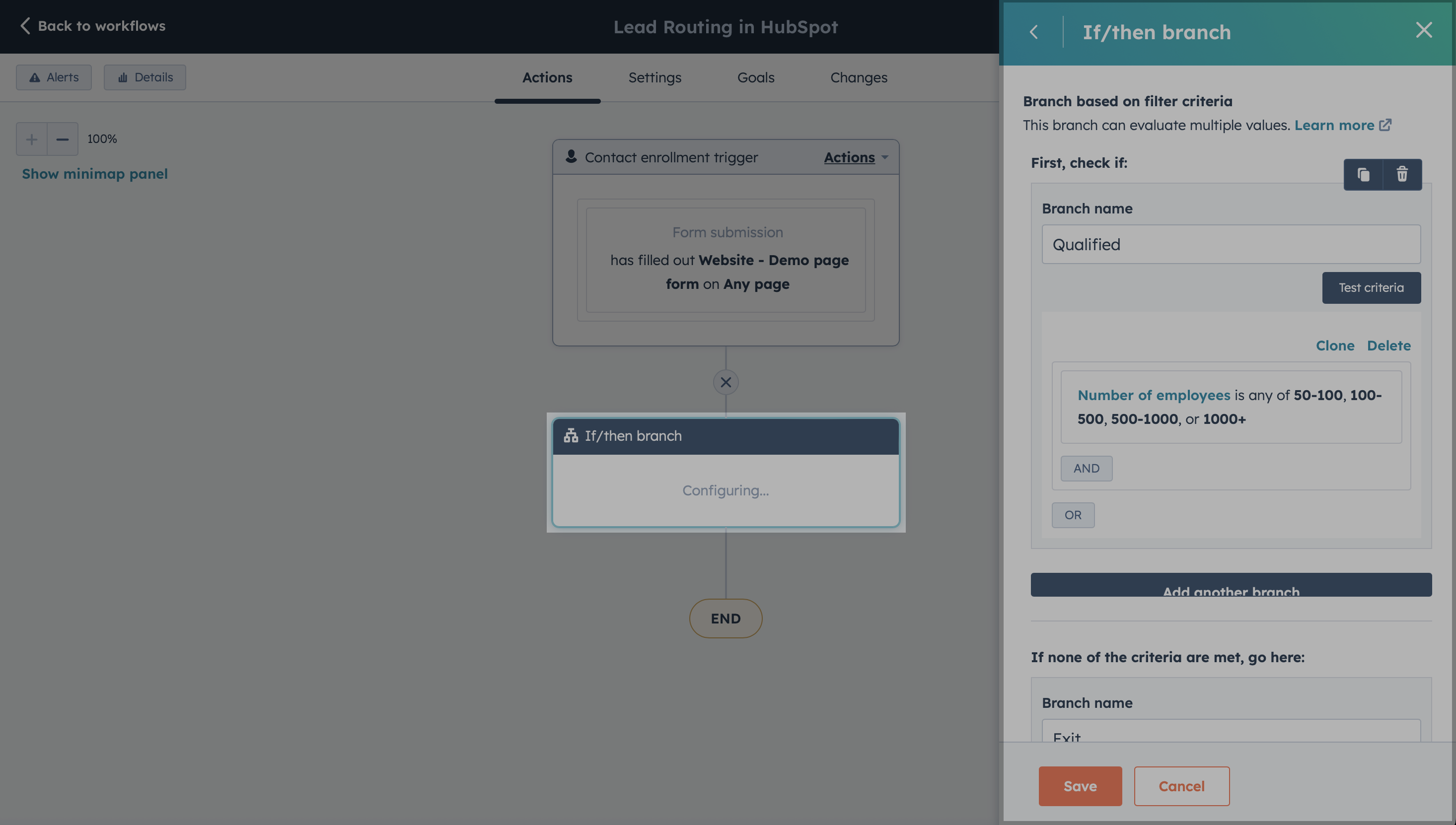 Qualifying leads using If/Then branch in HubSpot - HubSpot Lead Routing