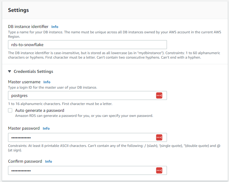 Postgres configuration