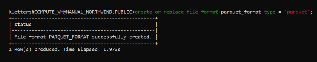 Confirmation of file format creation