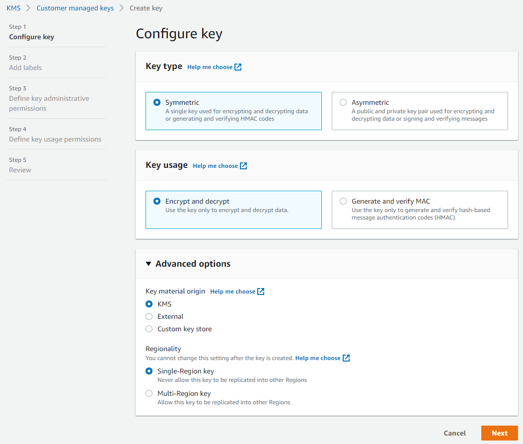 Configure key