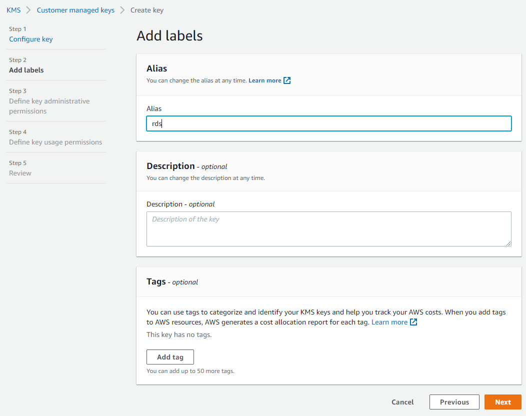 AWS KMS labels