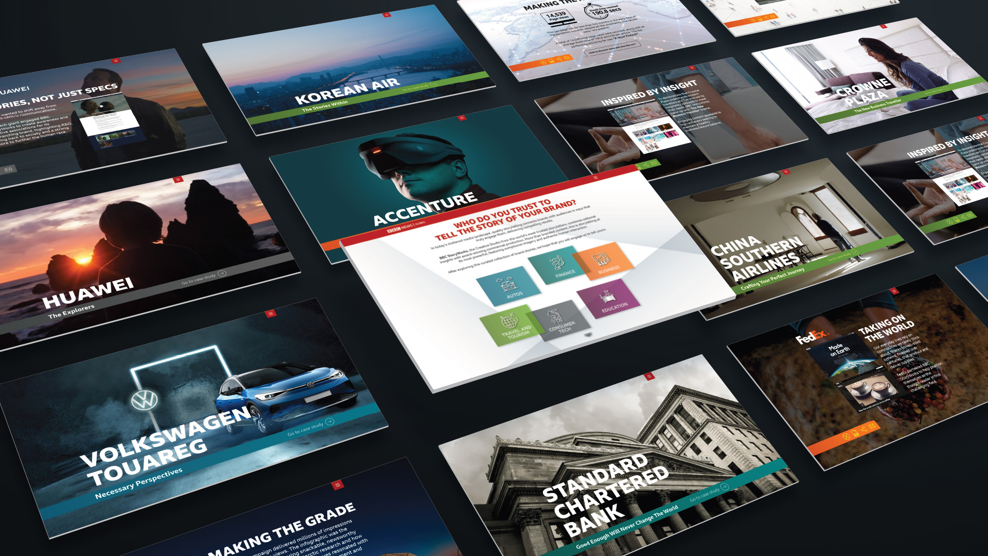 StoryWorks Hub webpage designs