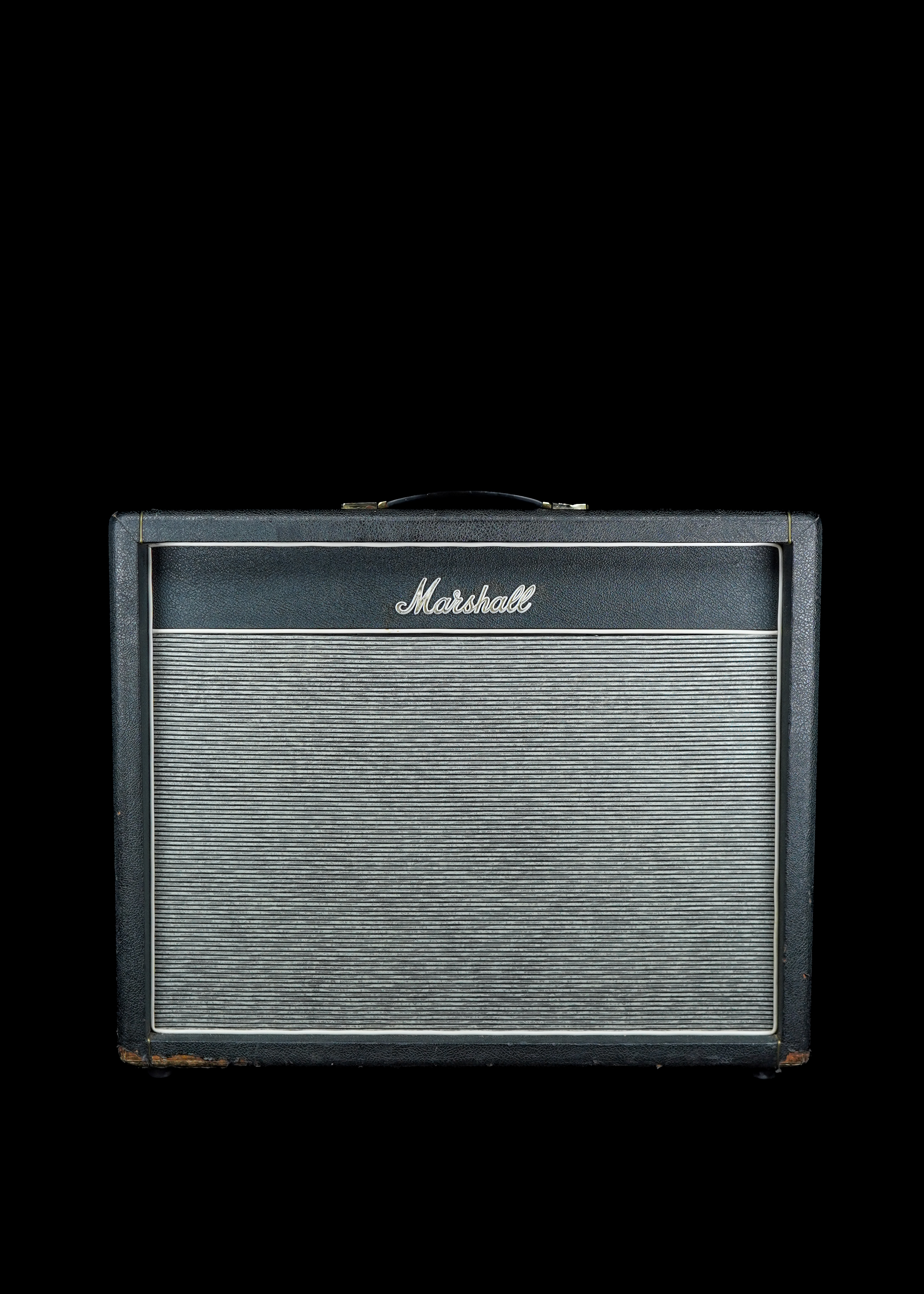 a professional photo of a 1966 Marshall JTM45 MKIV Bluesbreaker Model 1962 Black vintage holy grail amplifier by Tone Brothers, the best place to sell and authenticate my vintage guitar in Canada and internationally 