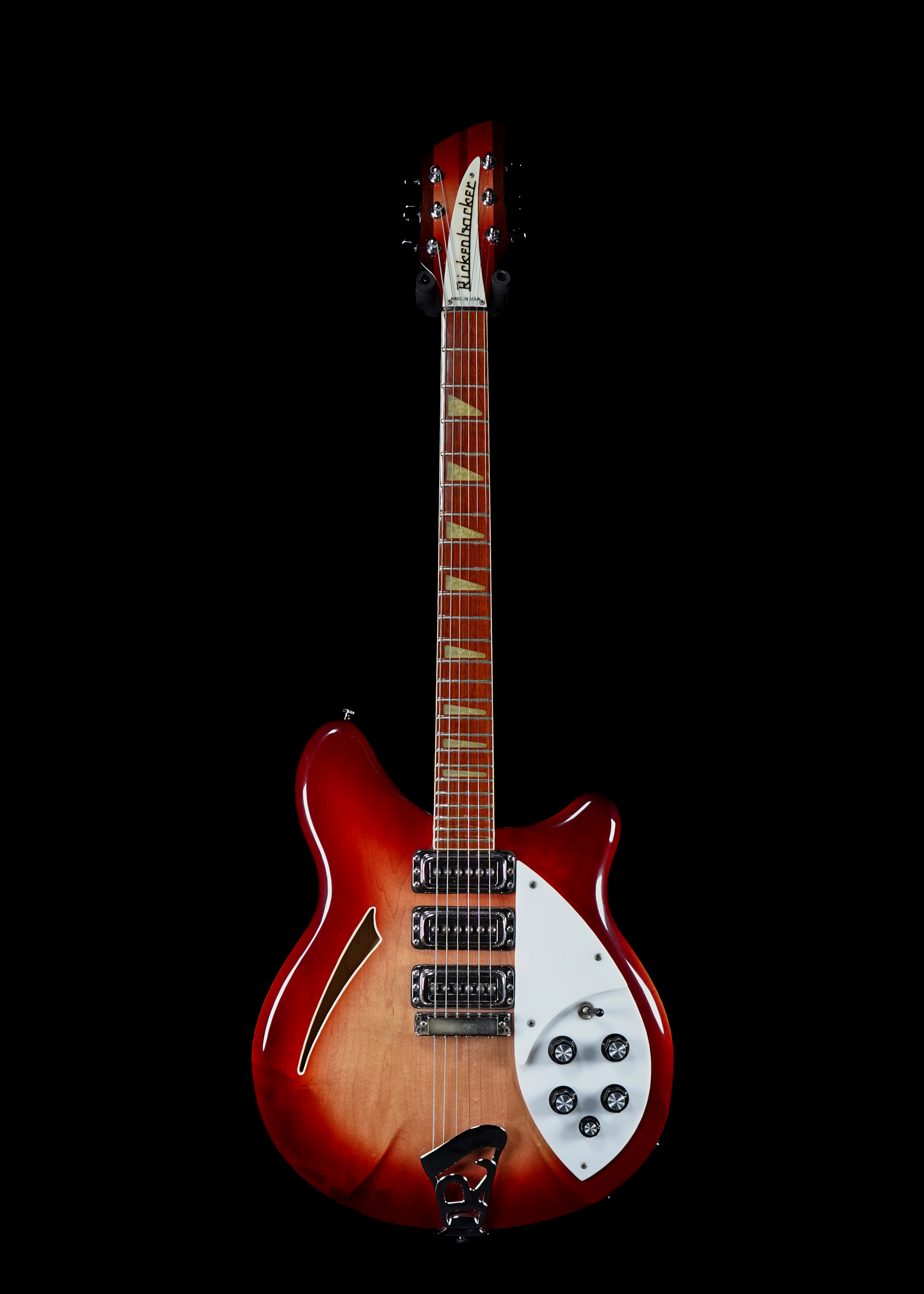 a professional photo of a 1994 Rickenbacker 370 WB Fireglo by Tone Brothers, the best place to sell my vintage guitar