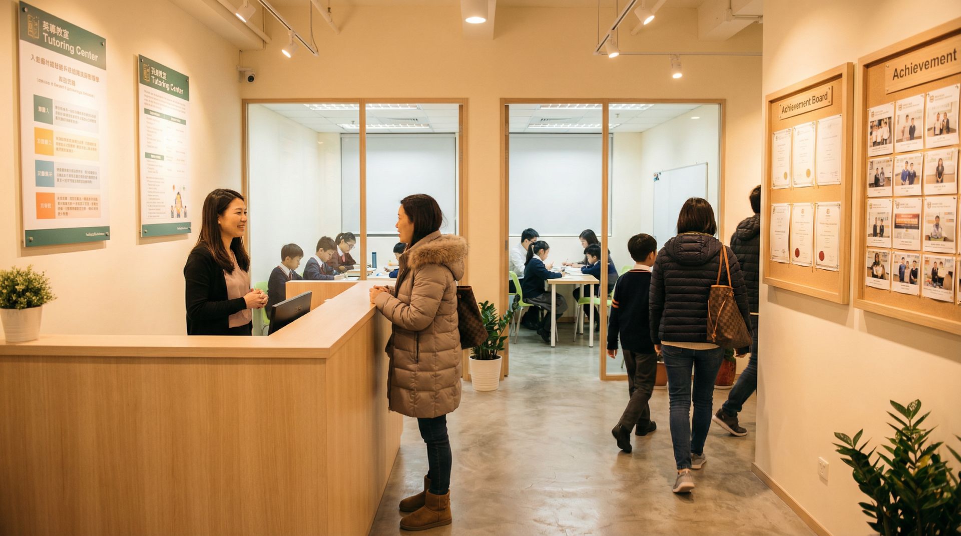 Fung Wing Education tutoring center reception