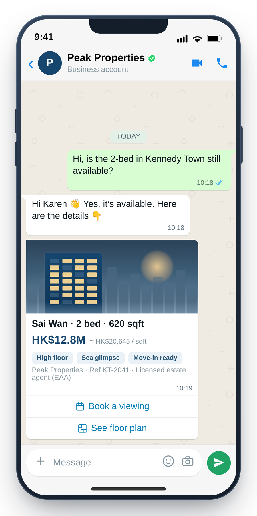 imBee inbox showing live conversations