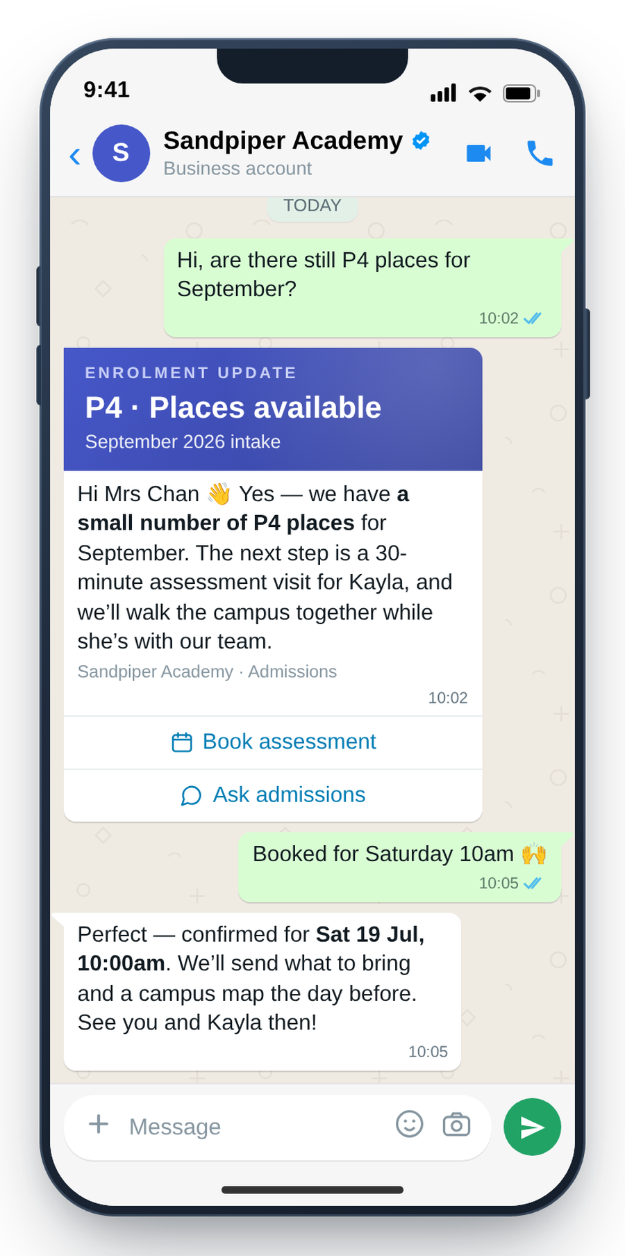 imBee inbox showing live conversations