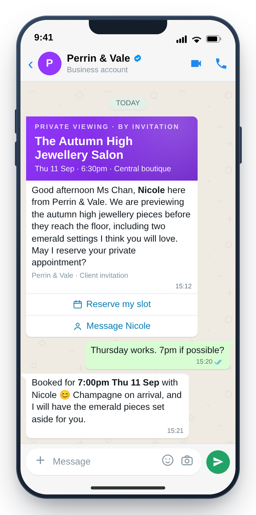 imBee inbox showing live conversations