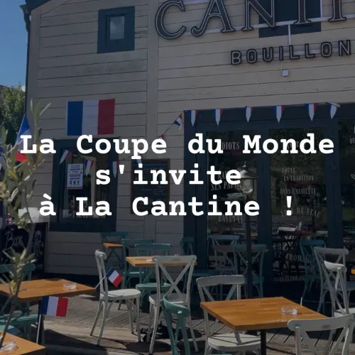Terrasse la cantine décorée façon Fan zone