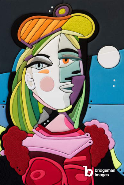 541 Picasso Re Loaded - Ritratto di Donna, PA, 2020 (Sculpture and fabrics from Clothes), Stefano Bressani (b.1973) / Private Collection / Courtesy of Expowall Gallery / © Stefano Bressani. All Rights Reserved 2022 / Bridgeman Images