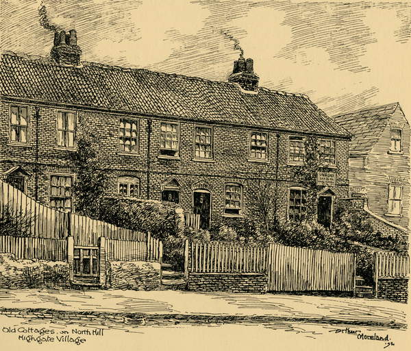 Highgate Village, London, Arthur Moreland, (1876-1951) / Lebrecht Authors / Bridgeman Images
